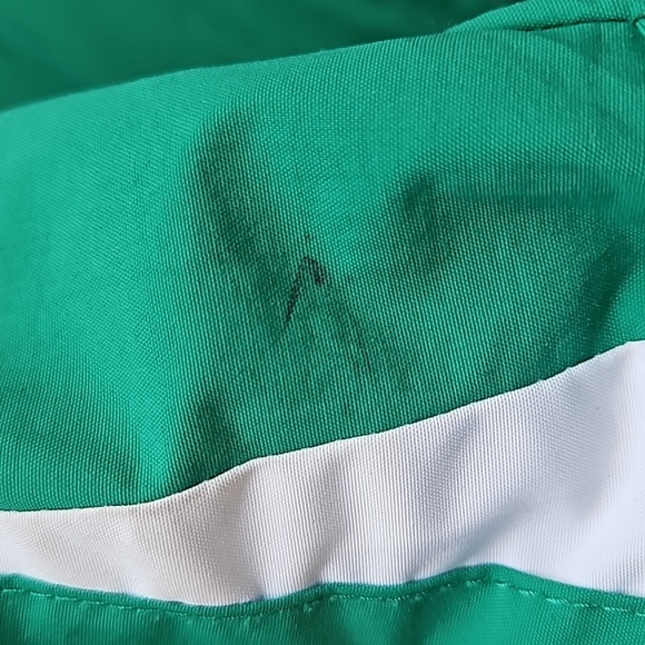 Columbia Green White Midweight Soft Shell Windbreaker Rain Jacket L - Picture 10 of 10